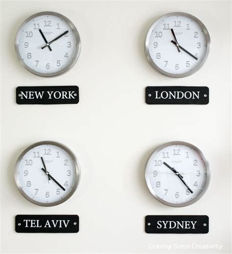 international wall clock display
